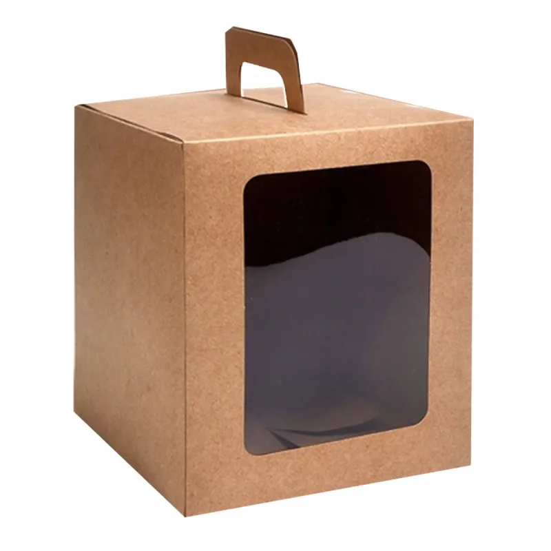 Caixa Panetone Joy Pack Kraft 500g a 1kg 20x20x20cm Ref-3045