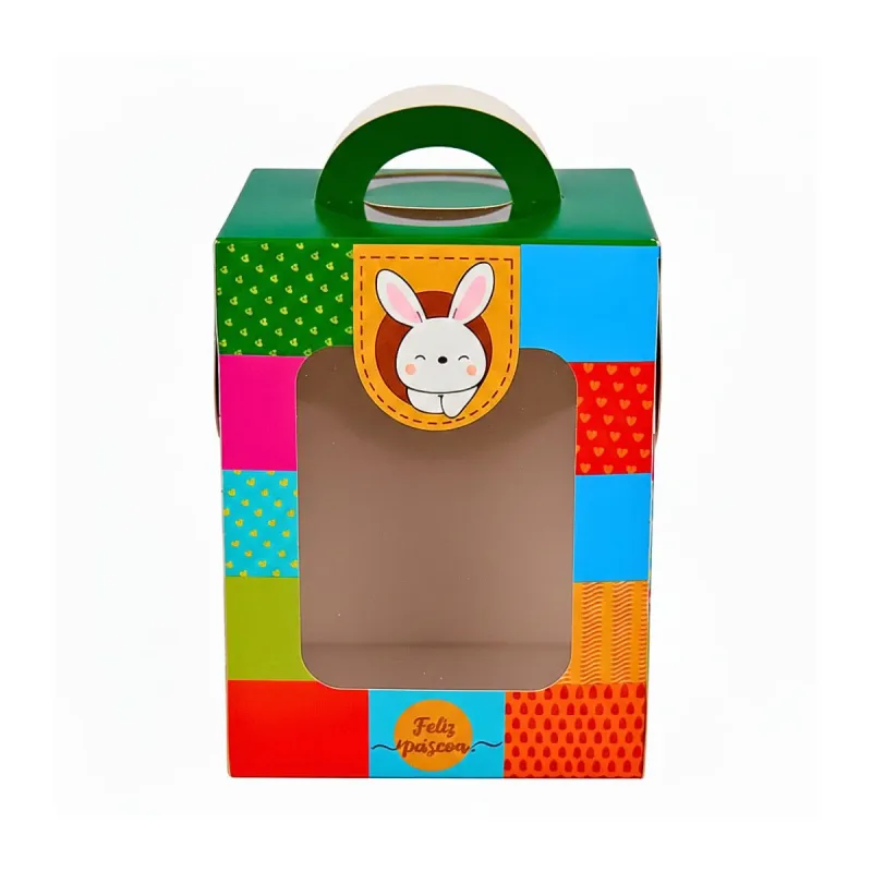 Caixa Pascoa Coelhos Joy Pack 85x85x110mm Unidades