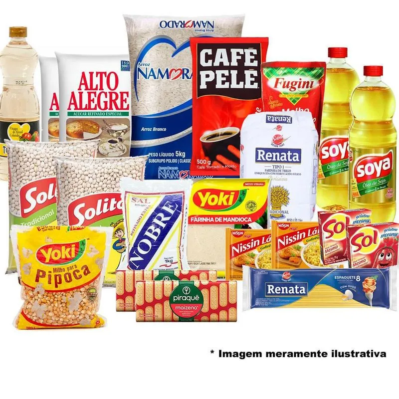 Super Cesta Básica De Alimentos De Qualidade Com 21 Itens