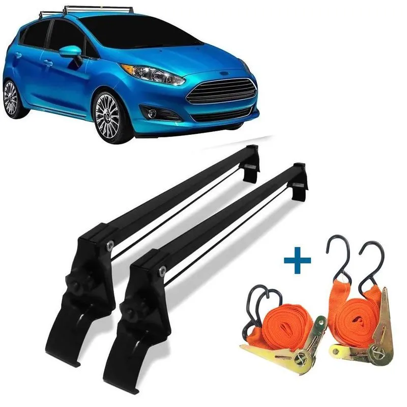 Rack De Teto Ford New Fiesta 2013-2019 + 2 Cintas Catraca