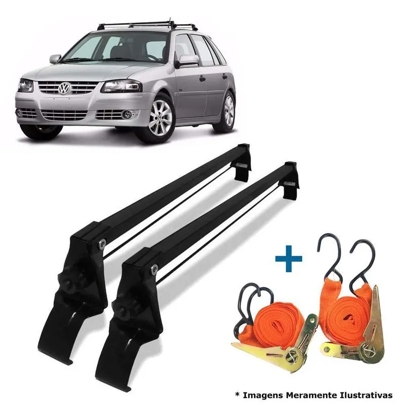 Rack Teto Bagageiro Gol 4 Portas G2 G3 G4 + 2 Cintas Catraca