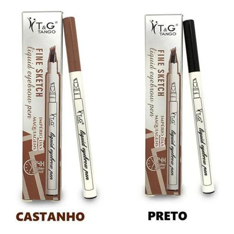 Kit 2 Canetas Lápis Henna Sobrancelha Tango Castanho E Preto