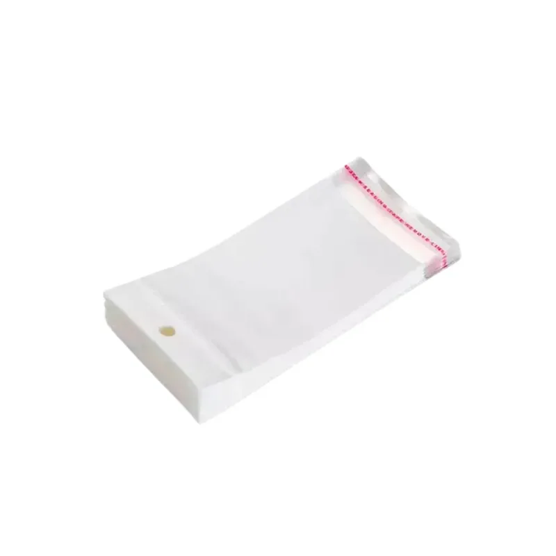Saco Transparente Adesivado 10x25+3+3cm com Furo com 100 Unidades