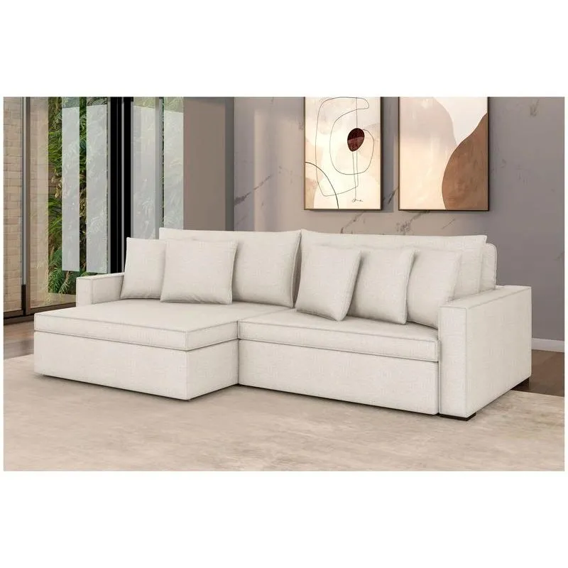 Sofá Retrátil e Reclinável Flexform Mediterrâneo Peruggia Bouclé 3 Lugares Cinza