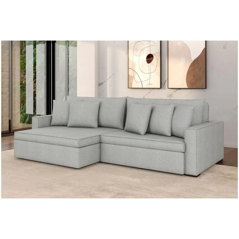 Sofá Retrátil e Reclinável Flexforma Mediterrâneo Peruggia 3 Lugares Bouclé Bege