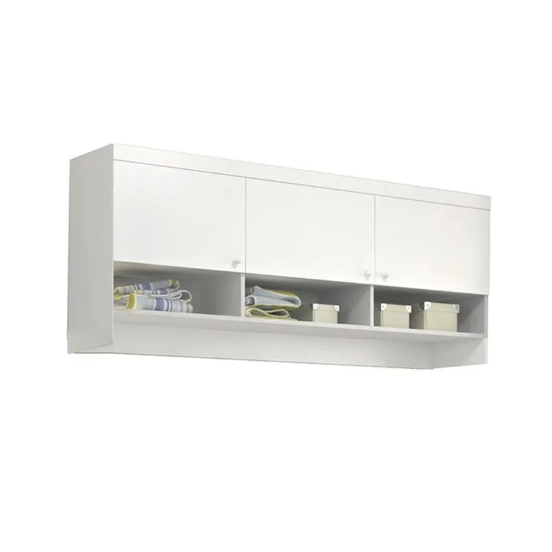 Módulo Armário Aéreo Ludi 100% mdf c/ Nicho Decorativo Branco