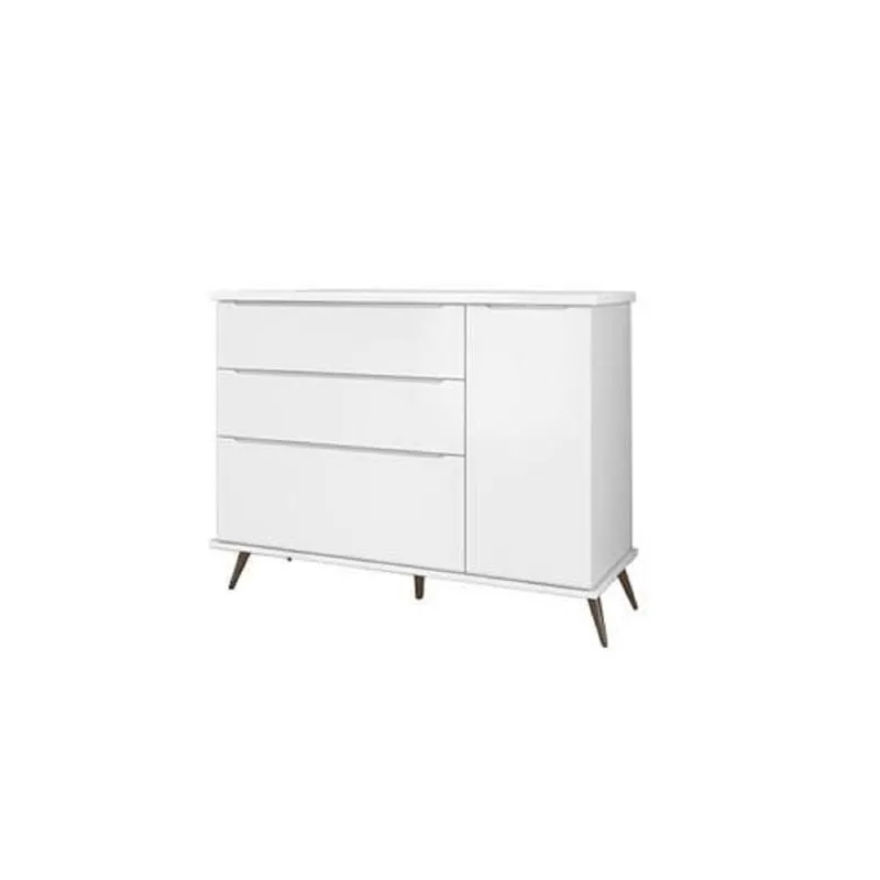 Cômoda Pés Palito Sapateira Meli 100% mdf Infantil/ Juvenil Branco