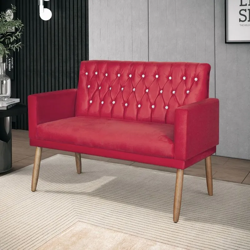 Namoradeira Decorativa Lux para Sala Vermelha - az Decor
