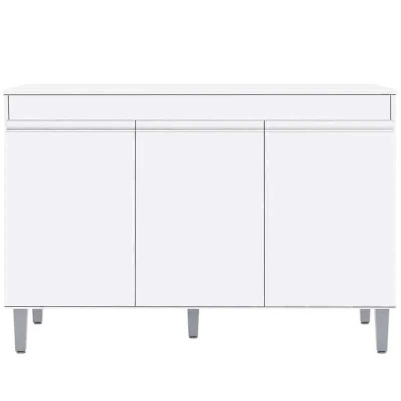Gabinete Balcão Letícia 3 Portas para Cozinha Branco - ajl