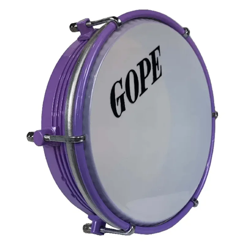 Tamborim Gope 6 Pol. Alum. Frisado 6 Afin. Reels Lilas (595alrl)