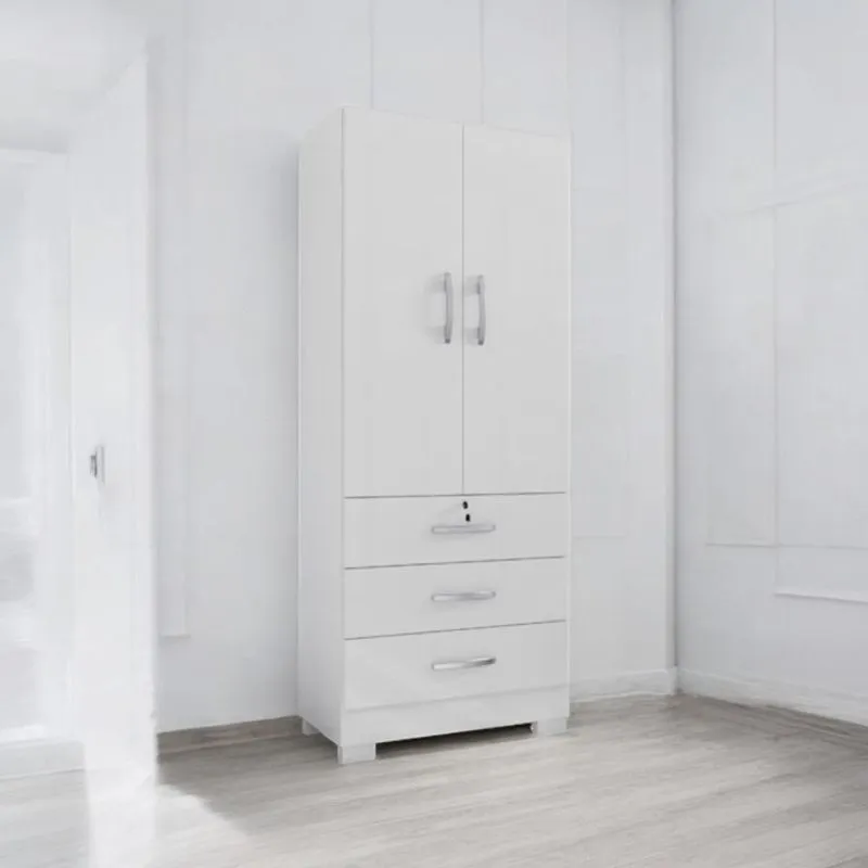 Roupeiro Paris 02 Portas E 02 Gavetas Branco