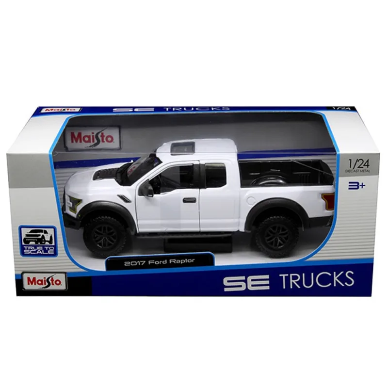 Miniatura Trucks 2017 Ford F150 Raptor-Branco-1:24
