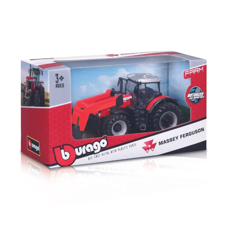 Miniatura de Trator - Massey Ferguson 8740s Bucket - Bburago