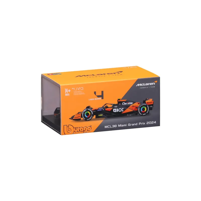 Carrinho de Fórmula 1 - Escala 1:43 - Piloto Lando Noris