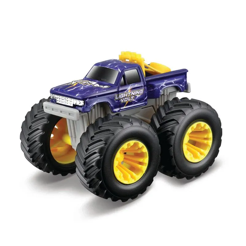 Carrinho Colecionável Monster Truck Maisto Dirt Monsters 8 a 11 Anos Metal Azul e Amarelo