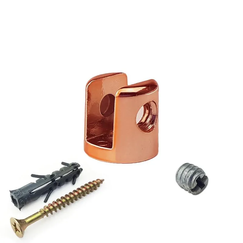 Kit Com 1 Suporte Fenda 6 Mm Para Vidro