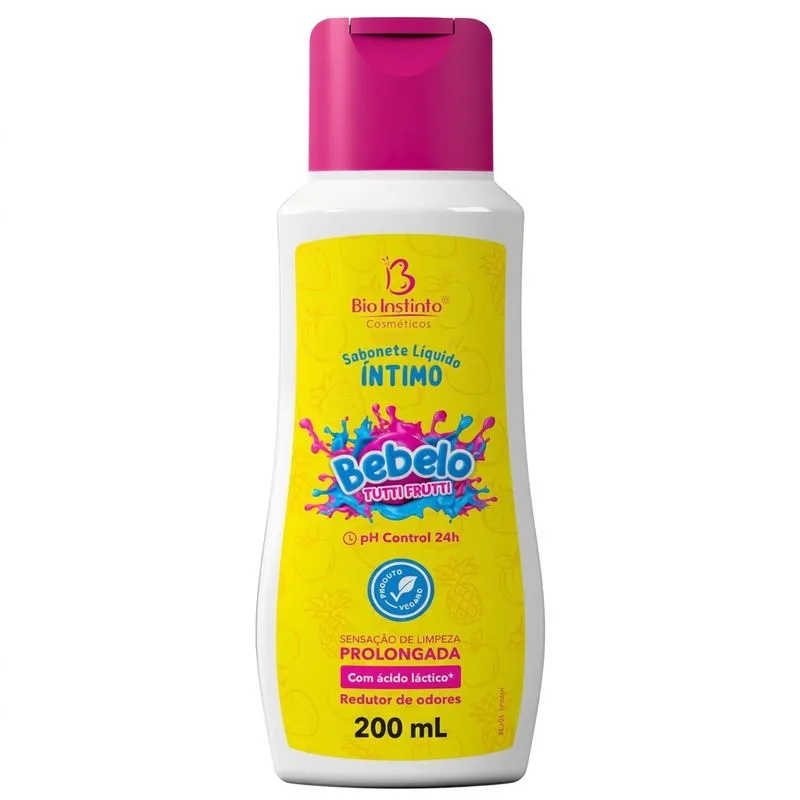 SABONETE LIQUIDO INTIMO FEMININO BEBELO TUTTI FRUTI 200ML BIO INSTINTO