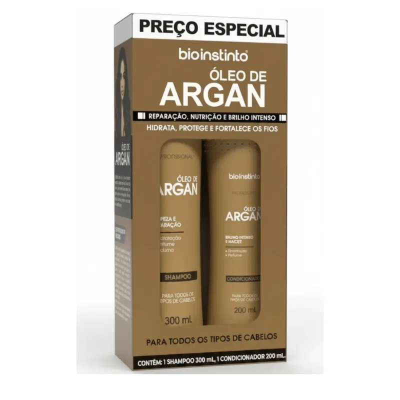 Kit Capilar Oleo De Argan Shampoo E Condicionador - Bio Instinto
