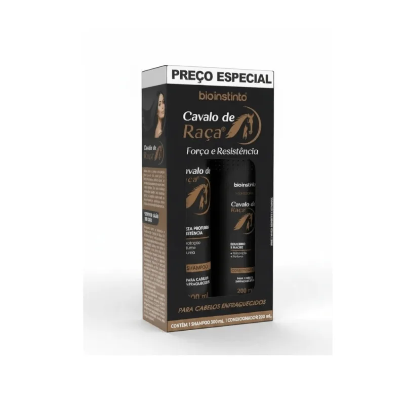 Kit Capilar Cavalo De Raça Shampoo E Condicionador - Bio Instinto