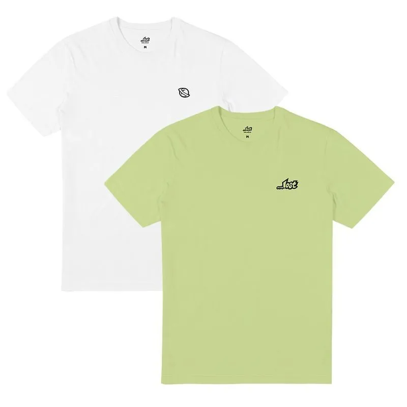 Kit 2 Camisetas Lost New Year SM23 Masculina Verde/Branco G / verde
