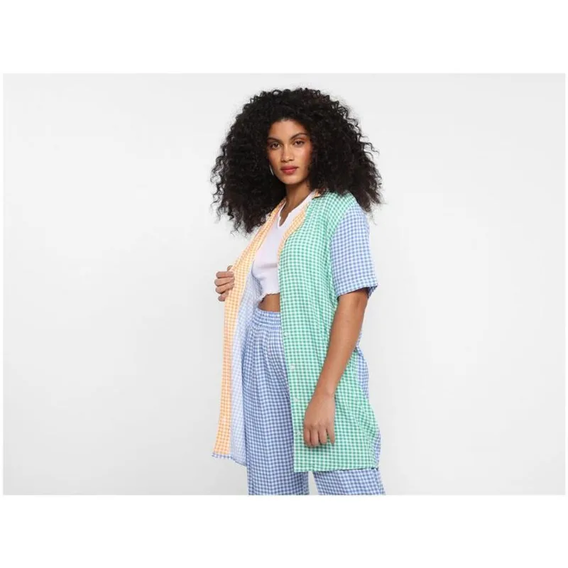 Chemise Vista Magalu Xadrez Alongada