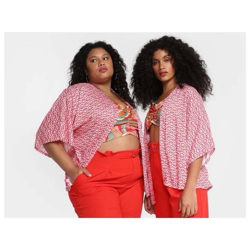 Kimono Vista Magalu Flores