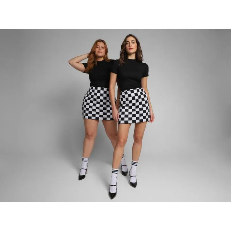 Mini Saia Vista Magalu Jacquard Tricot