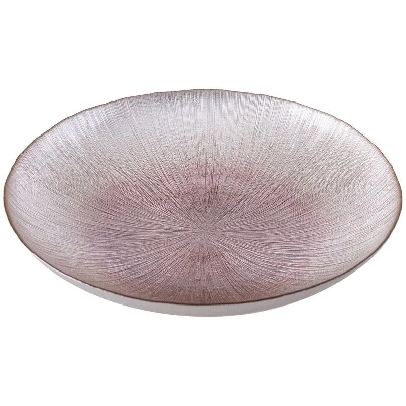 Centro de Mesa de Vidro Oval Nell Rose Gold