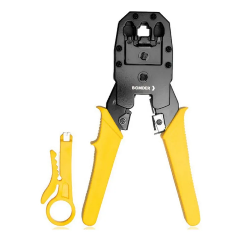Alicate bomder BOM-1703 crimpar corte decapador cabo de rede rj11 rj12 rj45