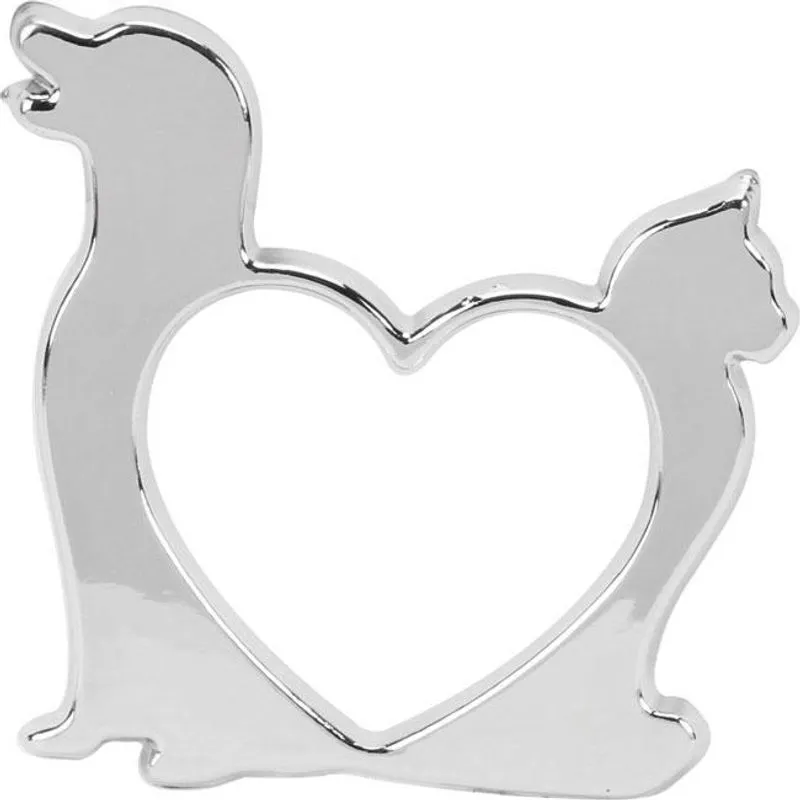 Emblema Coracao Gato Cachorro Crom Hyundai Accent