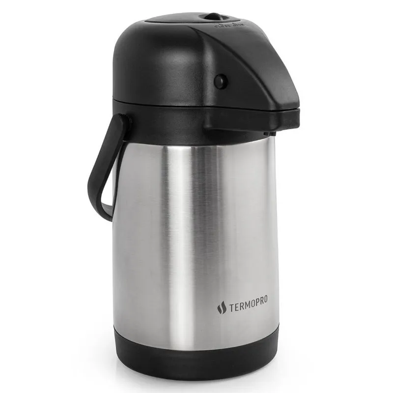 Garrafa Térmica de Pressão 1,9 Litros em Aço Inox Termopro