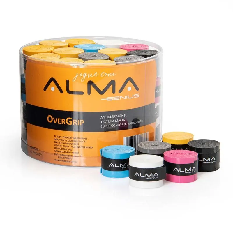 Overgrip Alma Genius Pote Com 60 Unidades