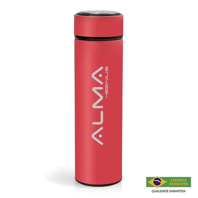 Squeeze Térmico Aço Inox 500Ml Alma Genius Goiaba