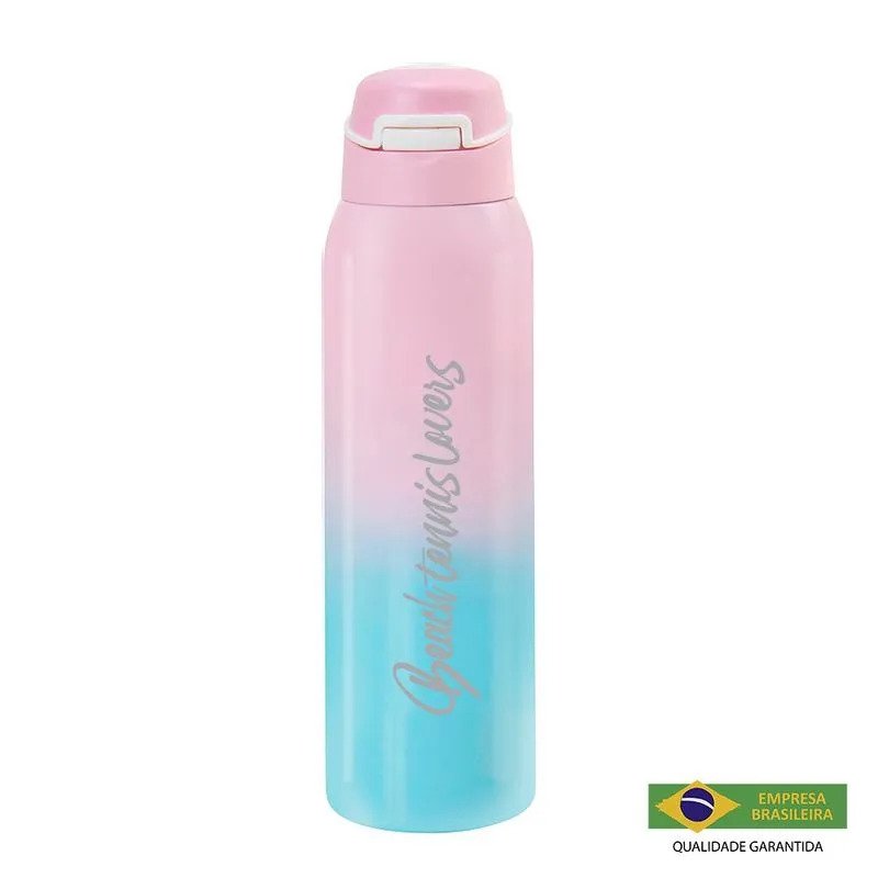 Squeeze Térmico Aço Inox 500Ml Beach Tennis Lovers Tie Dye 3