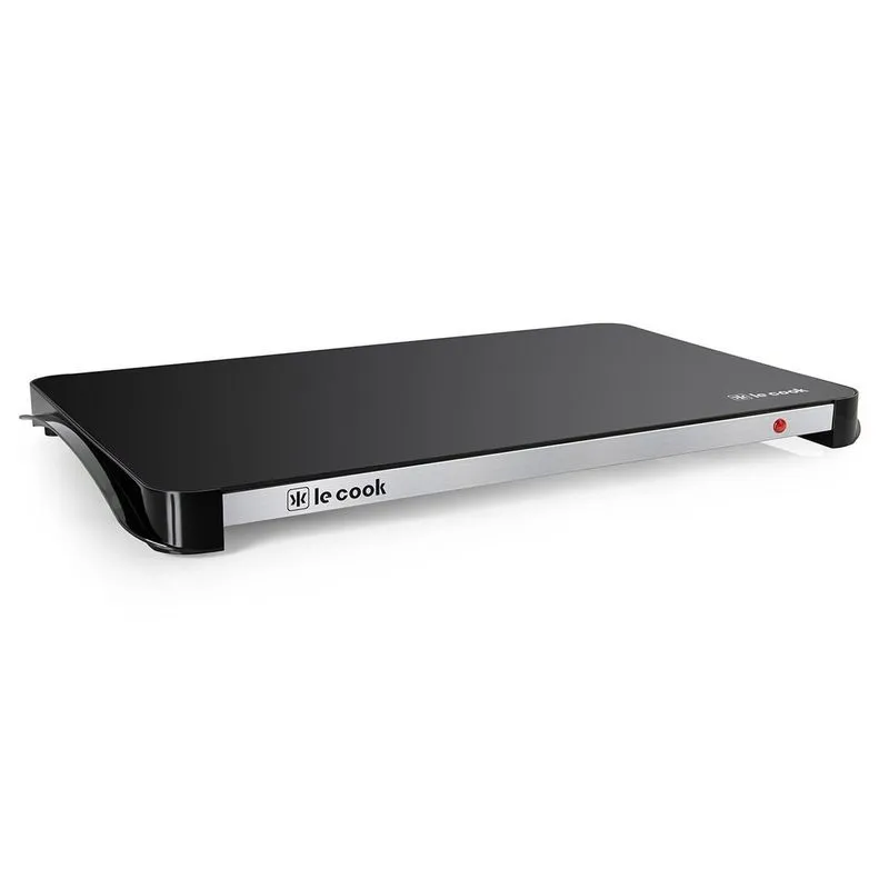 Mesa Térmica Elétrica Pista Quente Vidro Em Led 220v Preto