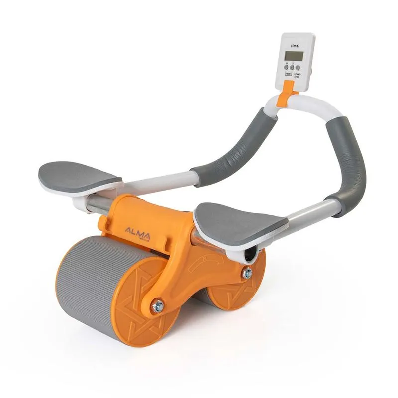 Roller Roda Abdominal Exercício Fitness Laranja Alma Genius