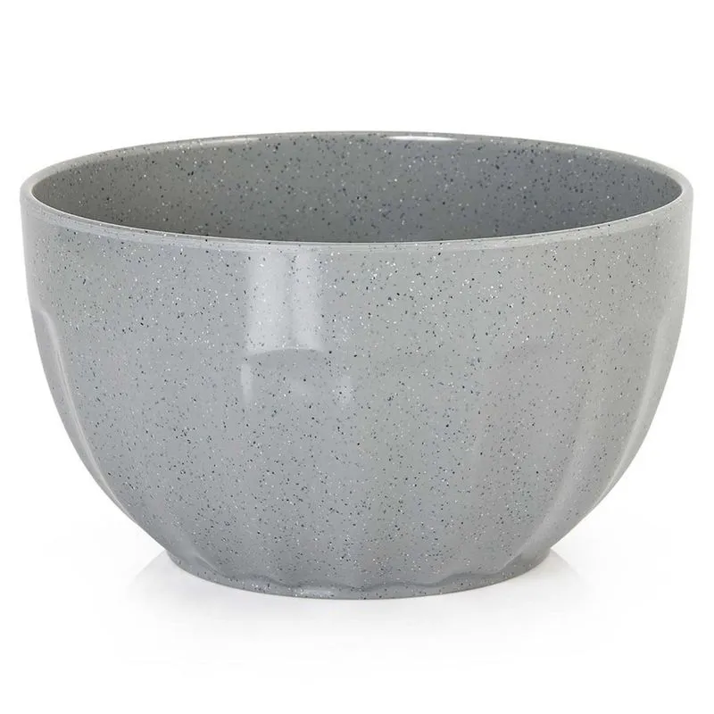Bowl Redondo Melamina Gourmet Mix 4,7 Litros Cinza Stone