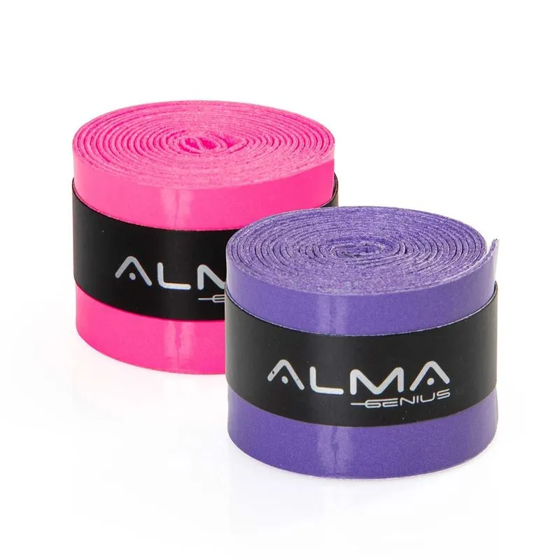 Kit 12 Overgrips Perfurados Roxo e Rosa Neon Alma Genius