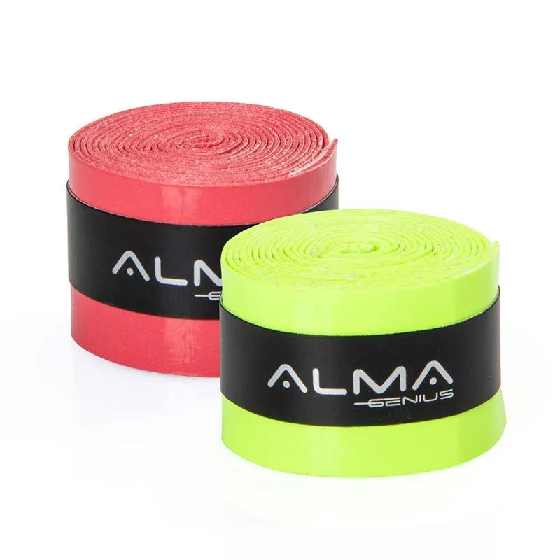 Kit 12 Overgrips Perfurados Vermelho e Verde Alma Genius