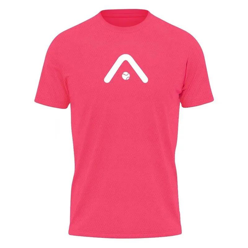 Camiseta Dry-fit Active Unissex Rosa e Branca Alma Genius