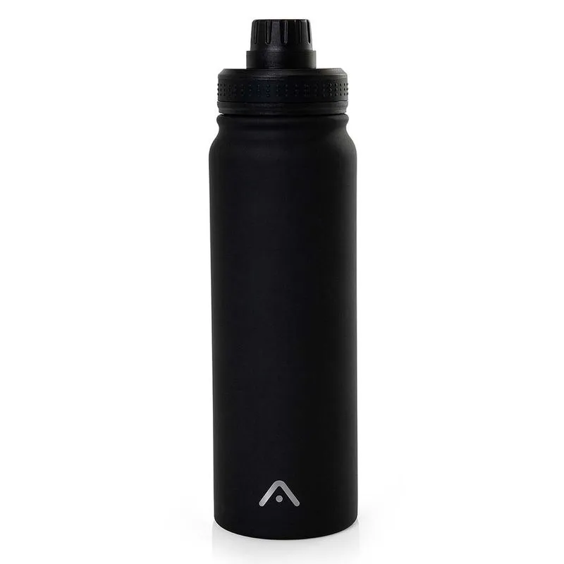 Garrafa Térmica Inox Academia 800ml Ysla Preta Alma Genius