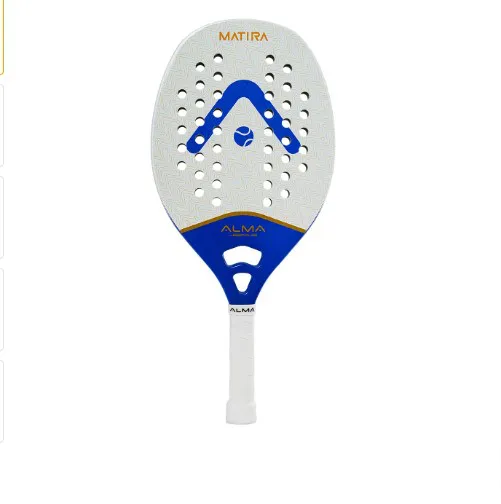 Raquete Beach Tennis Matira 1K Branca e Azul Alma Genius - FD.BTSPORTS