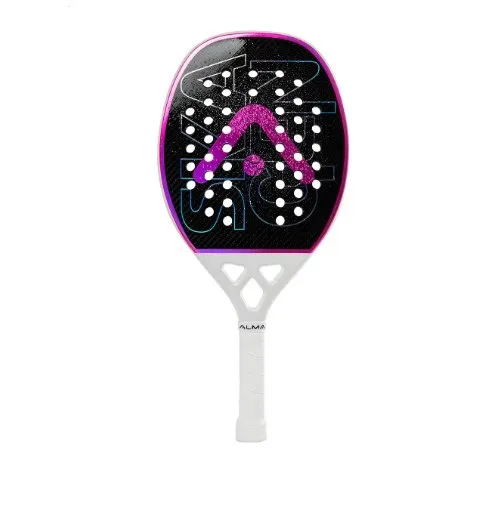 Raquete Beach Tennis Skagen 3K Branca e Rosa Alma Genius - FD.BTSPORTS