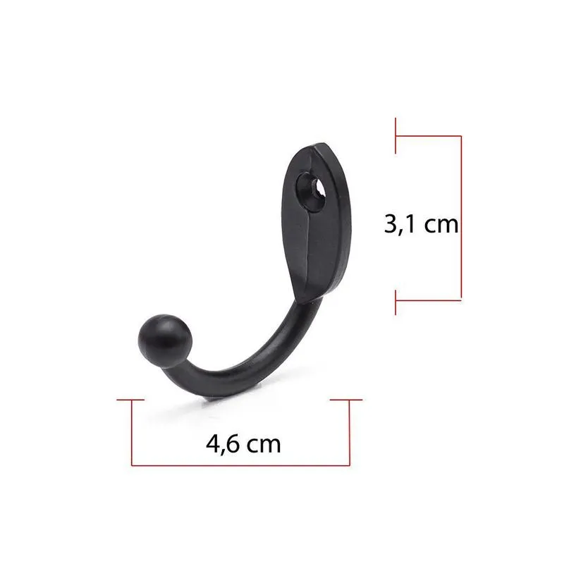 Cabide P/Roupa Cabides Gancho Parede Metal Kit 6 Pcs Barato