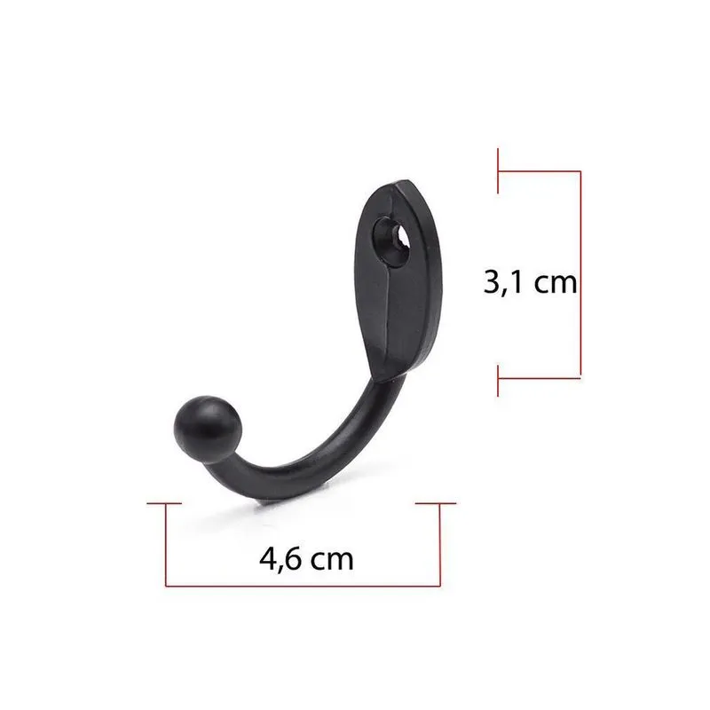 Cabide P/Roupa Cabides Gancho Parede Metal Kit 2 Pcs Barato