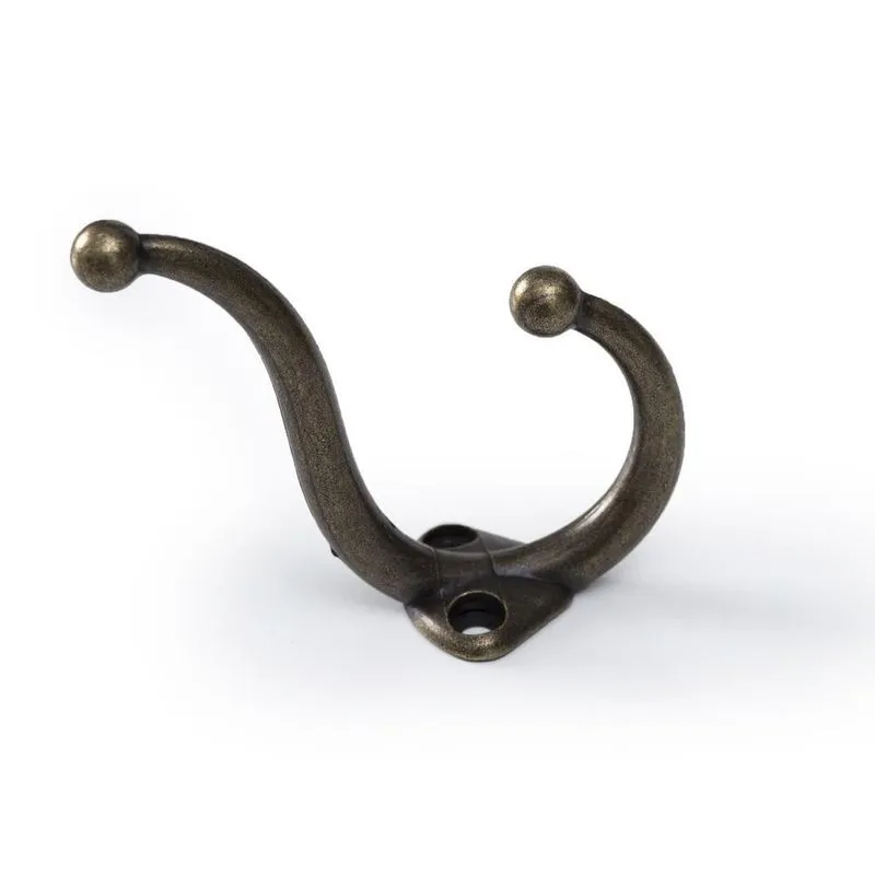 Cabide Para Roupa Colonial Cabides Ganchos Duplos Ouro 4un