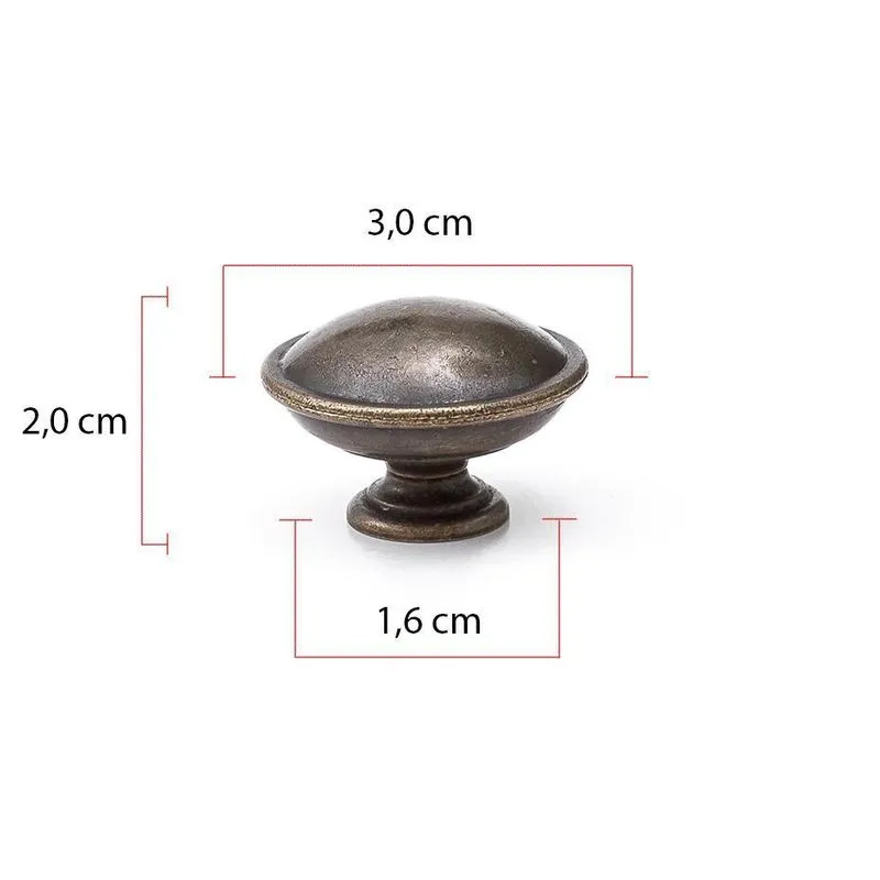Puxador Redondo Em Latão Metal Para Móveis,porta,gaveta 10un