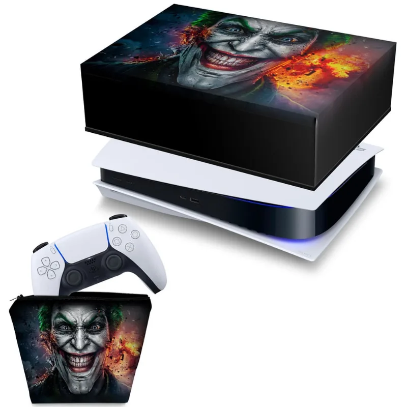 Capa PS5 Horizontal Anti Poeira e Case Controle - Coringa Joker