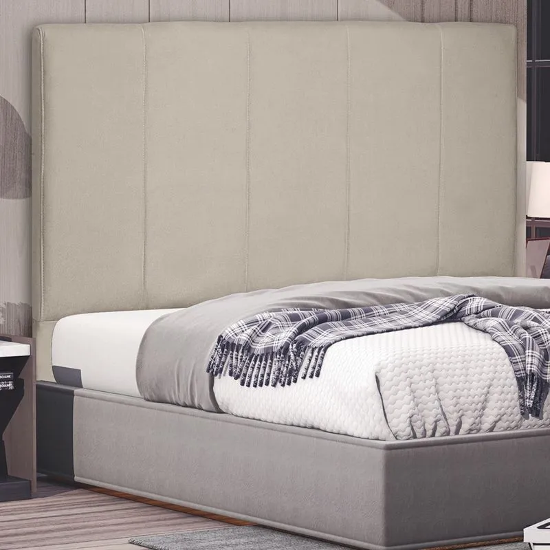 Cabeceira de Cama Box Estofada Ravenna 1,40m Suede Bege