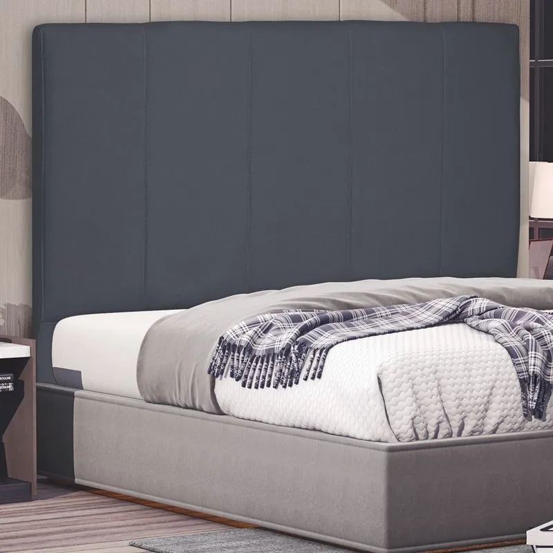 Cabeceira de Cama Box Estofada Ravenna 1,40m Suede Cinza
